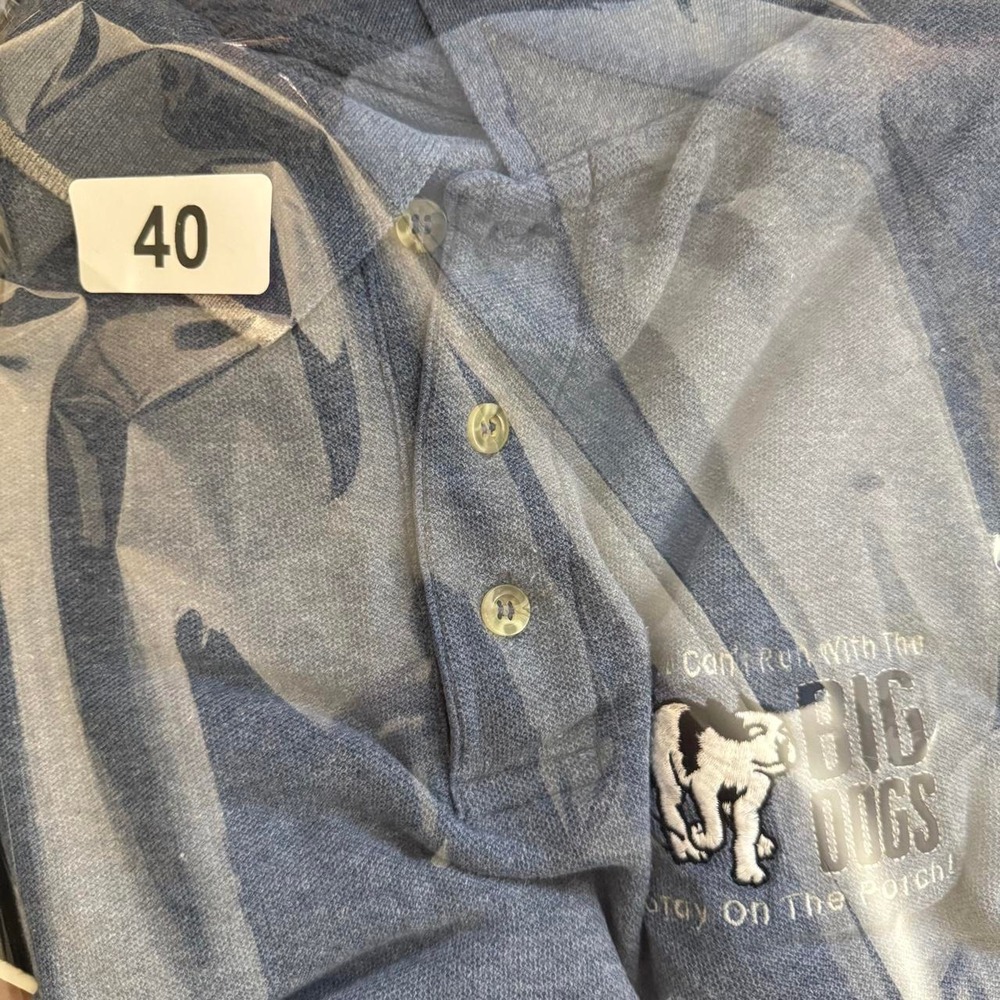 Y2K Big Dogs blue polo shirt with embroidered logo size XL - Picture 5 of 5